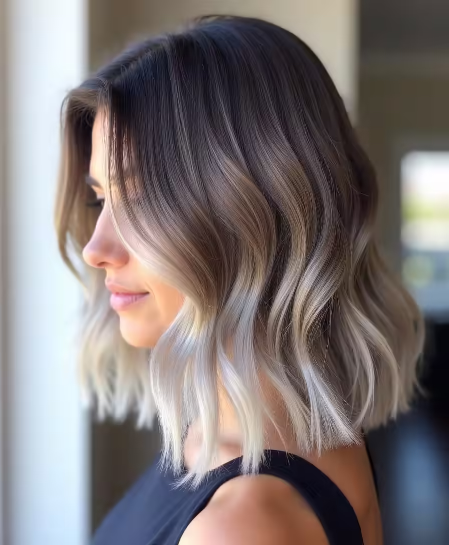 aschbraune silberne Untertöne