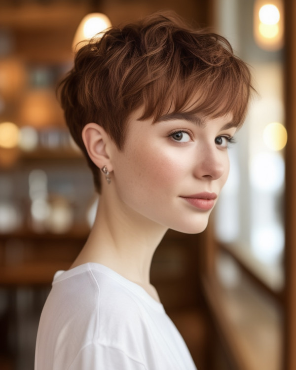 Gerösteter Auburn -Pixie