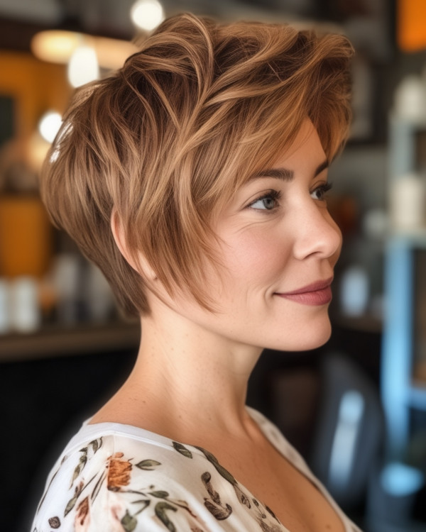 Bronzed Auburn Pixie