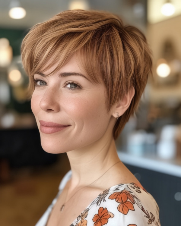 Karamell Auburn Pixie