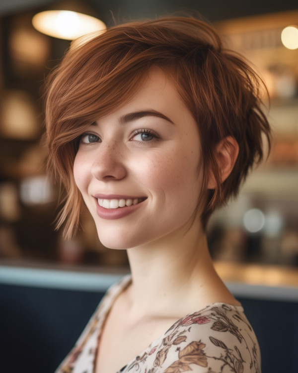 Goldener Kupfer Auburn Pixie