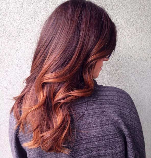 Belles Balayage Kupfer -Lowlights