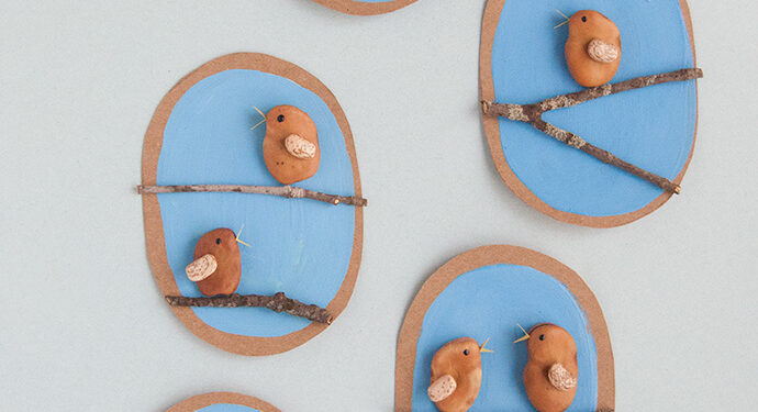 Bohnenkunstvogelhandwerk