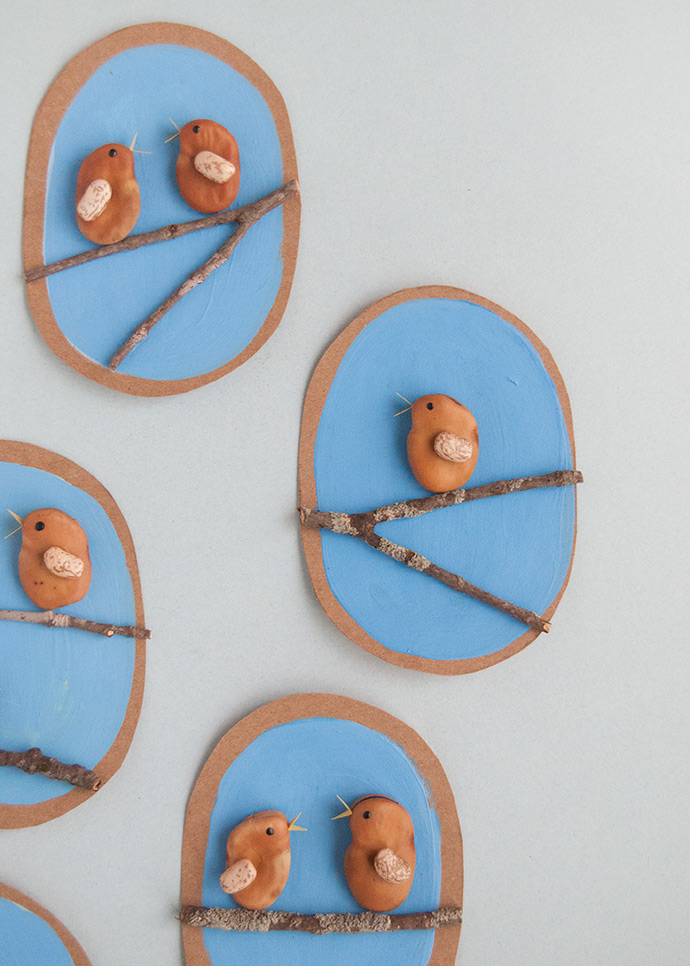 Bohnenkunstvogelhandwerk