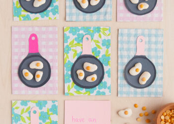 Bohnenkunst -Osterkarten