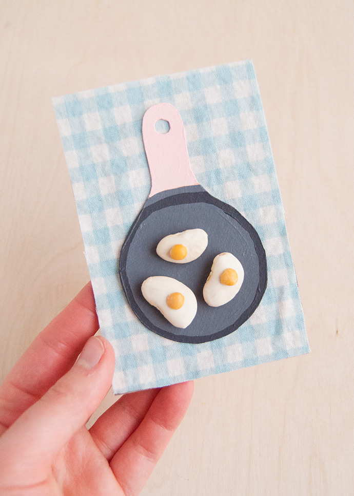 Bohnenkunst -Osterkarten