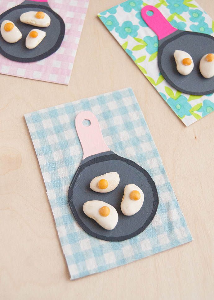 Bohnenkunst -Osterkarten