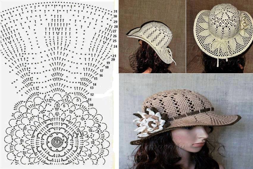 Schöne Häkelhüte mit Charts