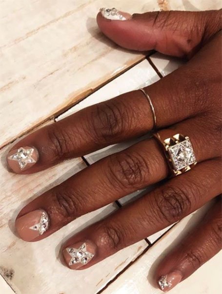 Bejeweled Star Nails