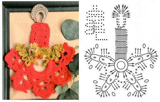 Weihnachtskerze häkeln 5