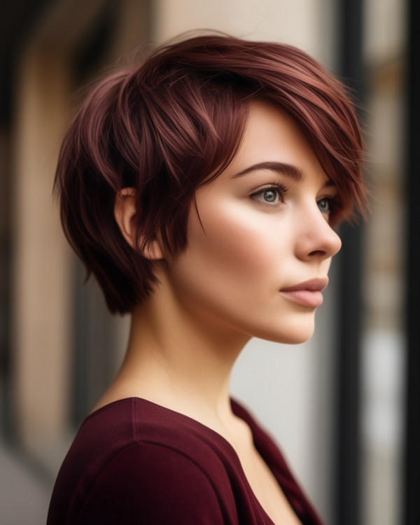 Tiefe Pflaumenburgundpixie