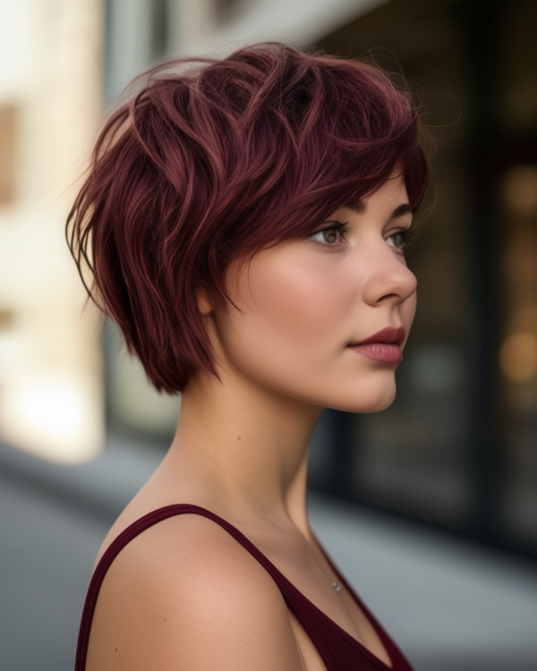 Tiefe Beere Burgund Bixie