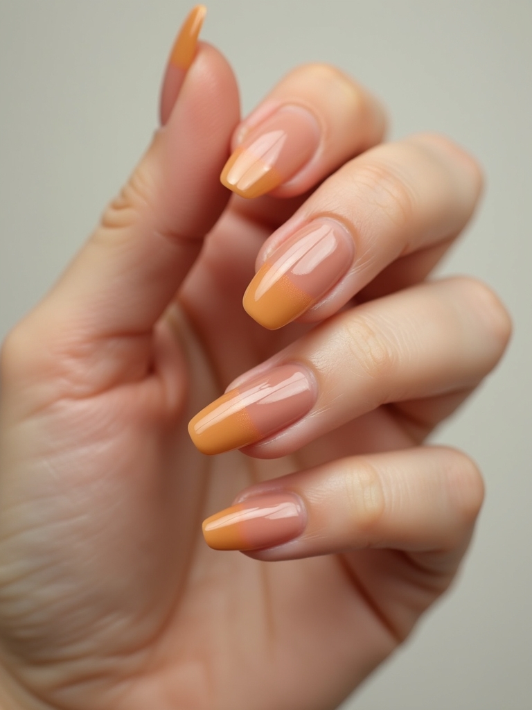 Butterige Karamell-Ombr-Nägel