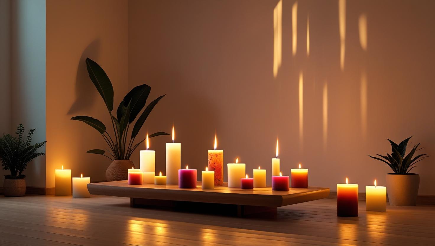 Beruhigende Duftkerzen für Meditation und Yoga