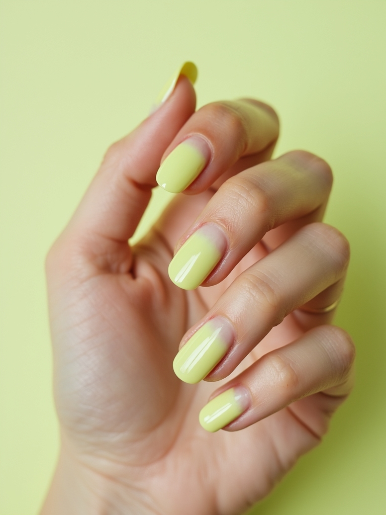 sanfter neonfarbener Farbverlauf in Chartreuse