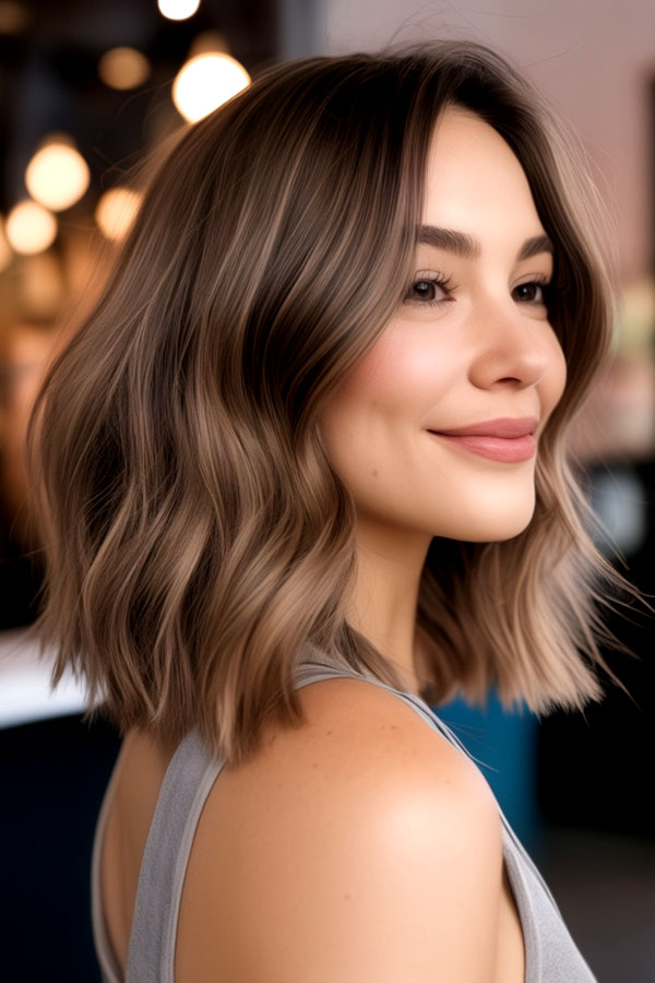 Ashy Chestnut Bob, Kastanien Haarfarbe Idee