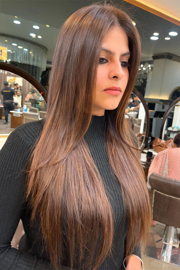 Schlanke goldene Kastanie, Kastanienhaarfarbe Idee