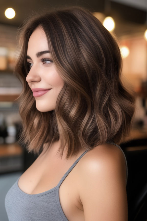 Smokey Chestnut Bob, Kastanien Haarfarbe Ideen