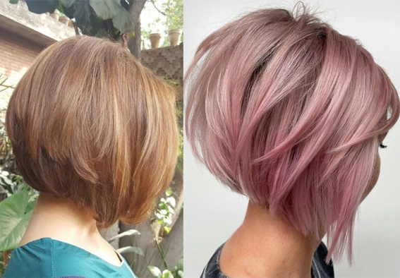 abgehackter Bob, abgehender Abschluss Bob, abgehackter Bob Short, Abschluss Bob, strukturierter Bob, Abschluss Bob -Haarschnitte, abgehacktes Bob mit Fransen, geschichtete, abgehackte Bob, abgehacktes Bob gerade Haare, abgehacktes Bob mit Pony über 50, abgehackt für feine Haar