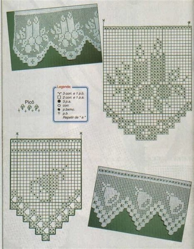 Ideen für weihnachtliche Häkelbordüren 3