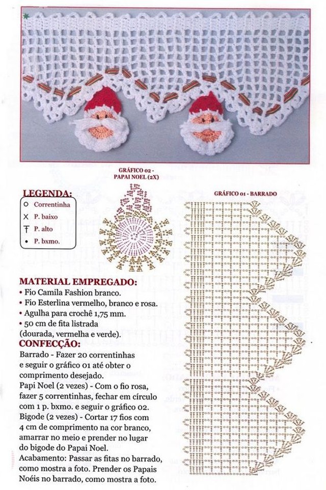 Ideen für weihnachtliche Häkelbordüren 7