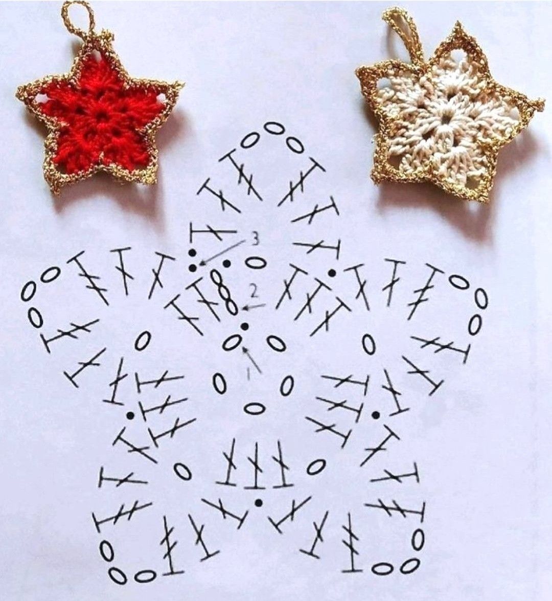 weihnachtlich inspirierter Häkelohrring 1