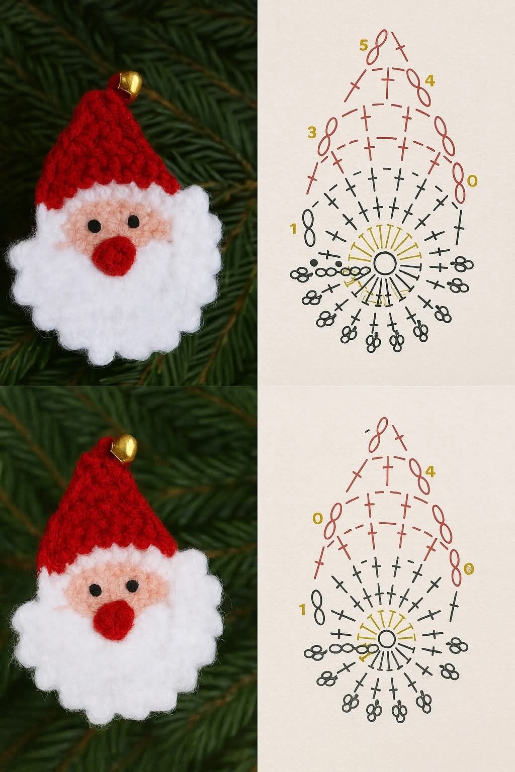 weihnachtlich inspirierter Häkelohrring 8