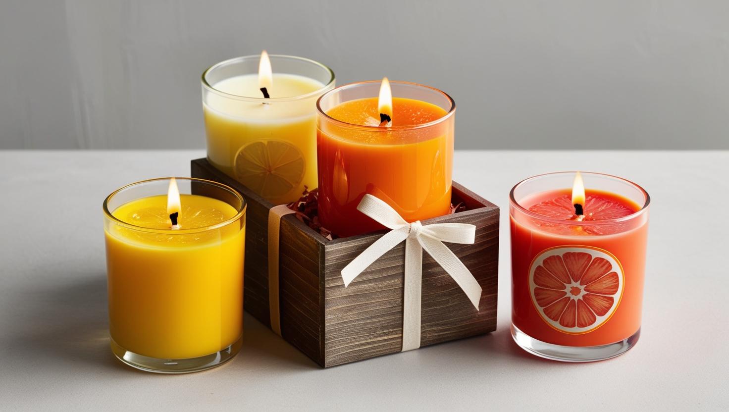 Zitrus-duftende Kerzen