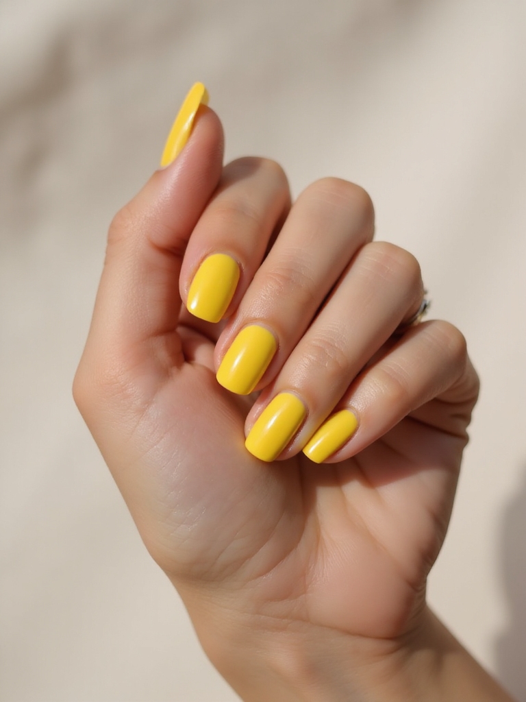 Mit Zitrusfrüchten bemalte Mondsichel-Lunula-Maniküre