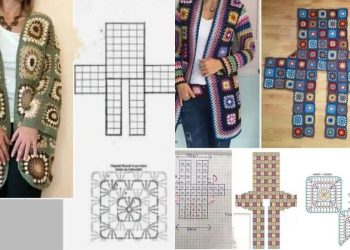 Mäntel mit Häkelquadraten: Eine stilvolle und gemütliche Wintermode