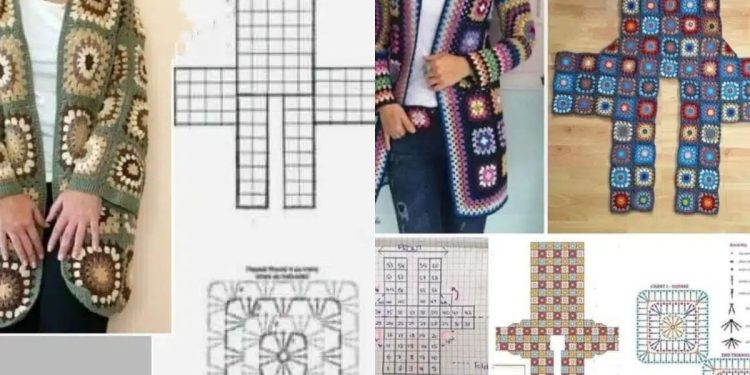 Mäntel mit Häkelquadraten: Eine stilvolle und gemütliche Wintermode