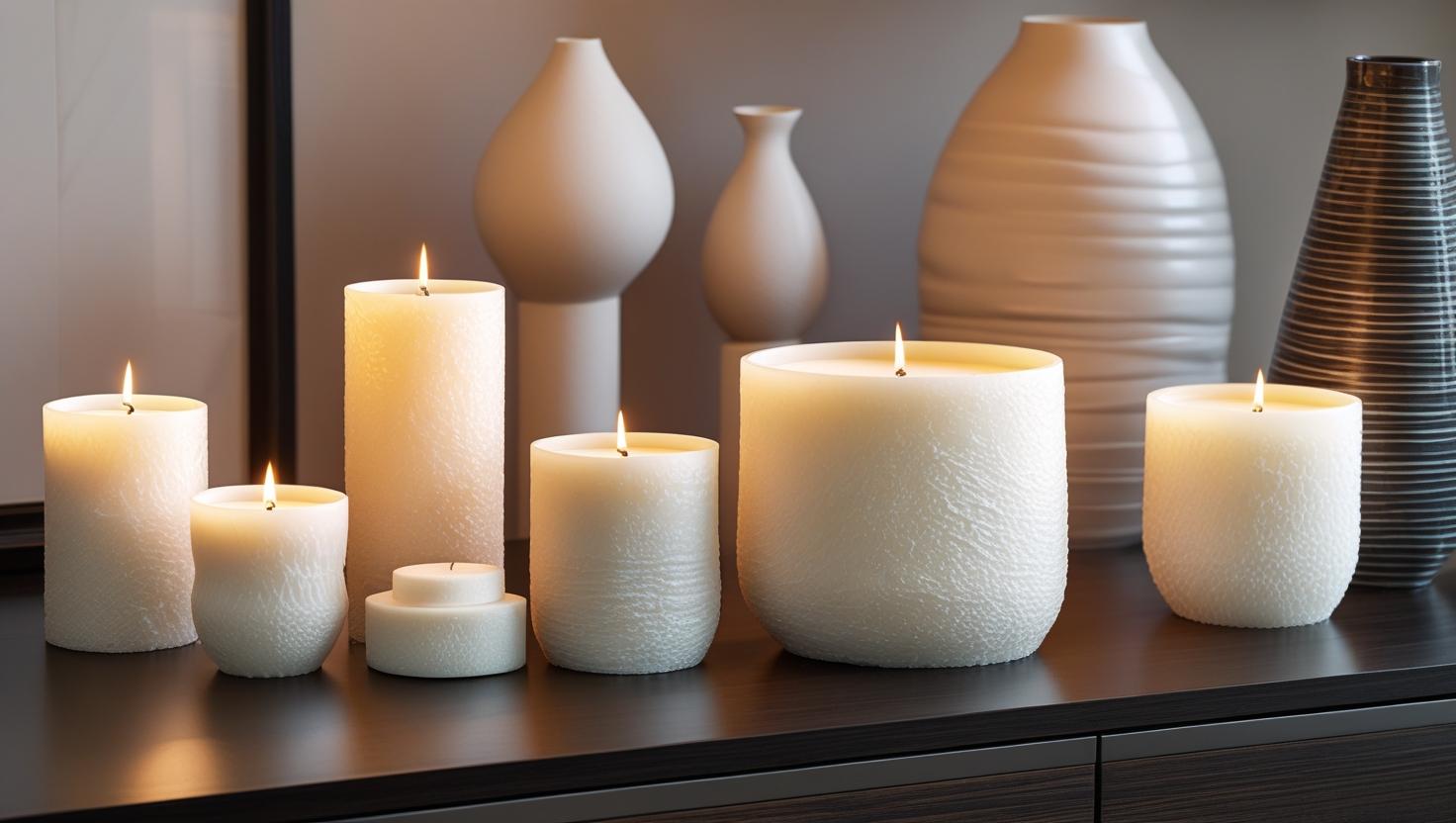 dekorative Kerzen mit Kokosnuss-duftend