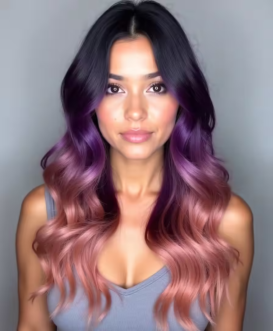 Bunte Haartransformationsreise