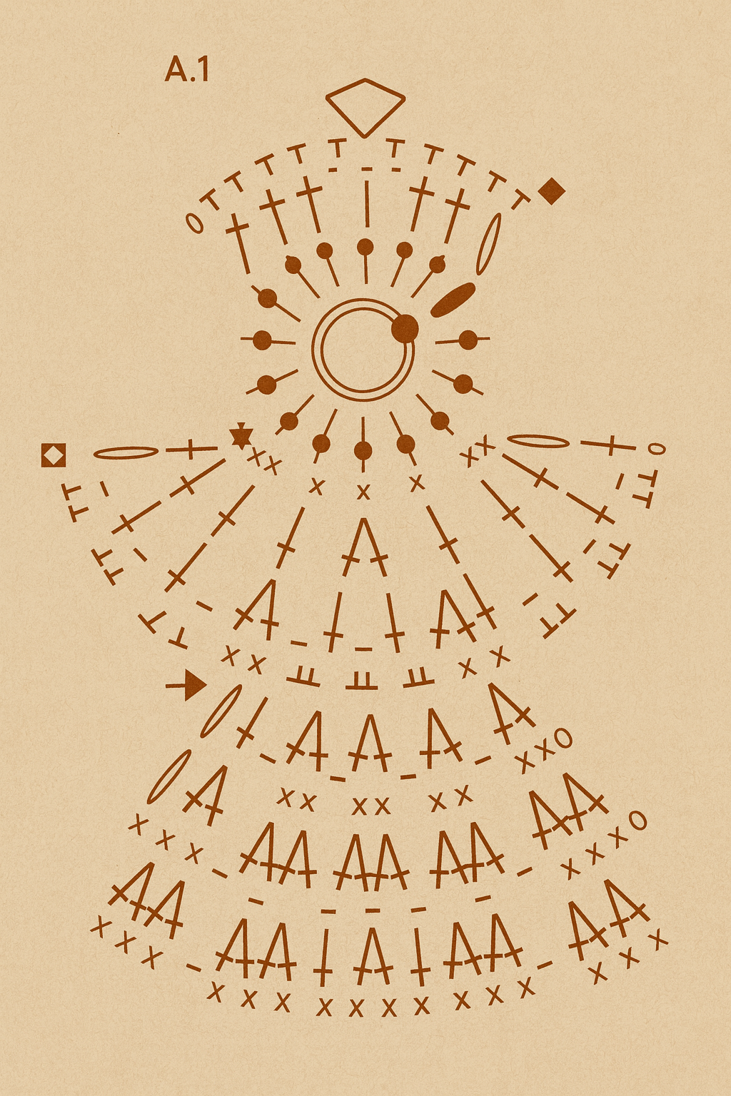 Häkelengel für die Weihnachtsdekoration 1