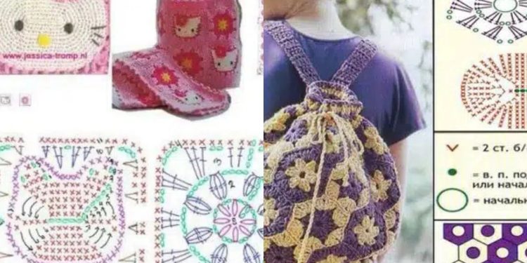 Gehäkelte Rucksäcke mit Quadrat: Einzigartige handgefertigte Designs, die Sie lieben werden