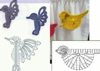 Häkeln Sie Vogelanwendungen, um Ihre Kreationen zu verbessern