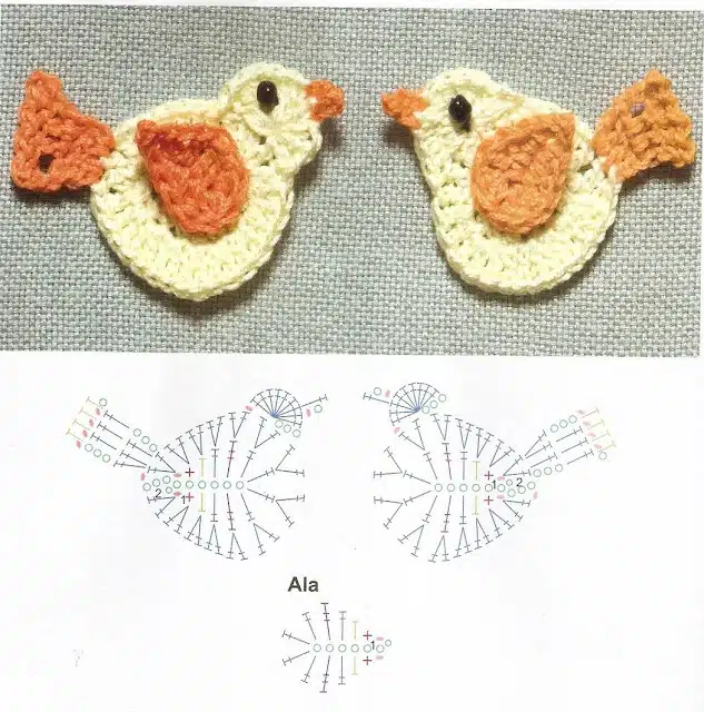 Häkelvogelanwendungen 5