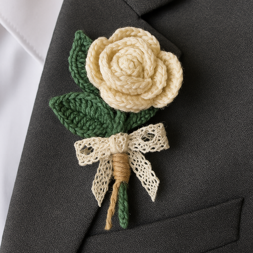 Häkeln Boutonniere Ideen 1