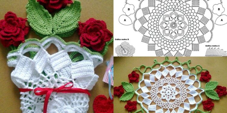 Häkelkernstück, das sich in einen Blumenstrauß verwandelt – atemberaubendes DIY -Dekor