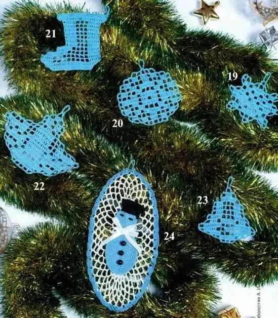 Einfache Ideen für Weihnachtsdekorationen häkeln 4