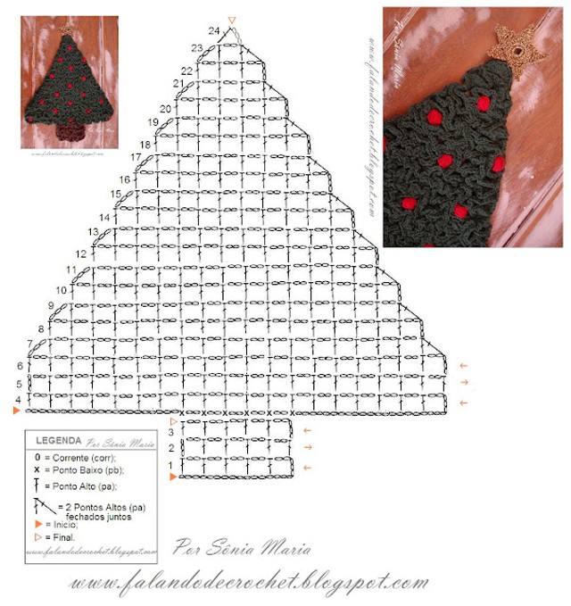 Ideen für den Weihnachtsbaum häkeln 6