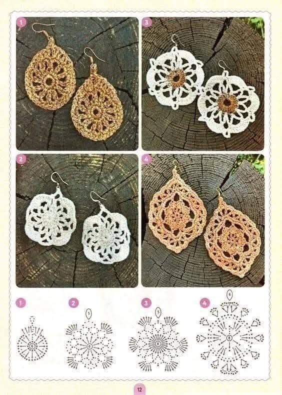 Ideen für gehäkelte Ohrringe als Weihnachtsgeschenk 6