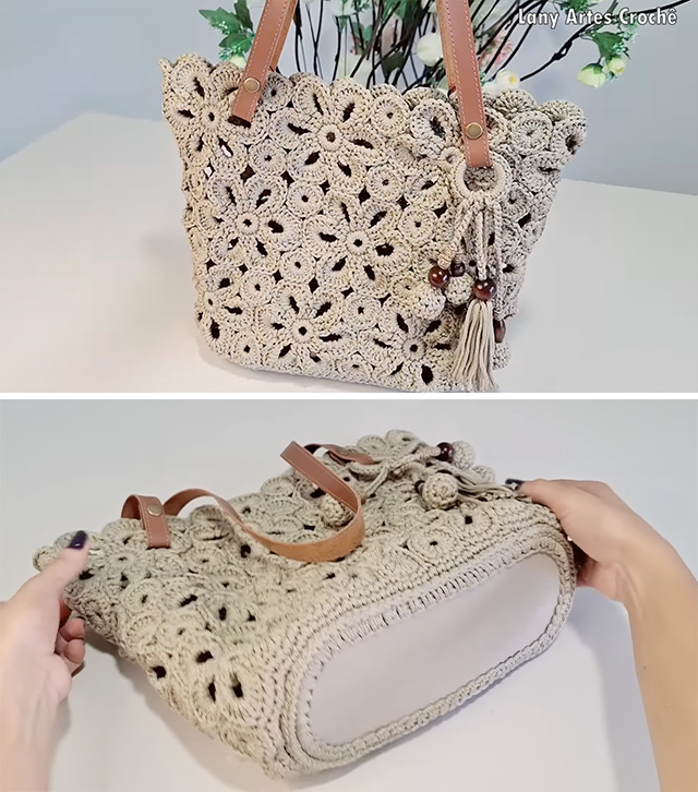 häkelnblumförmige Tasche modisch 1