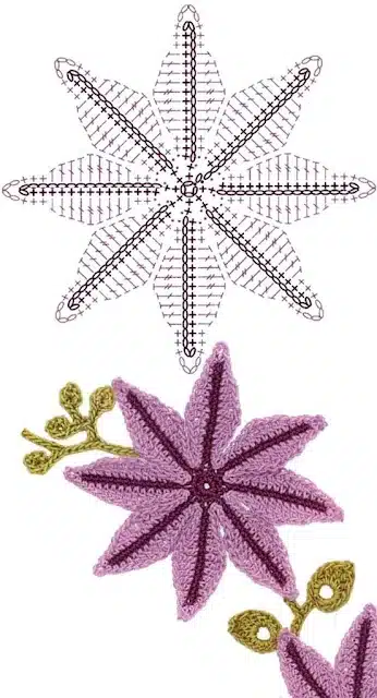 Häkelblüten mit Grafiken 5