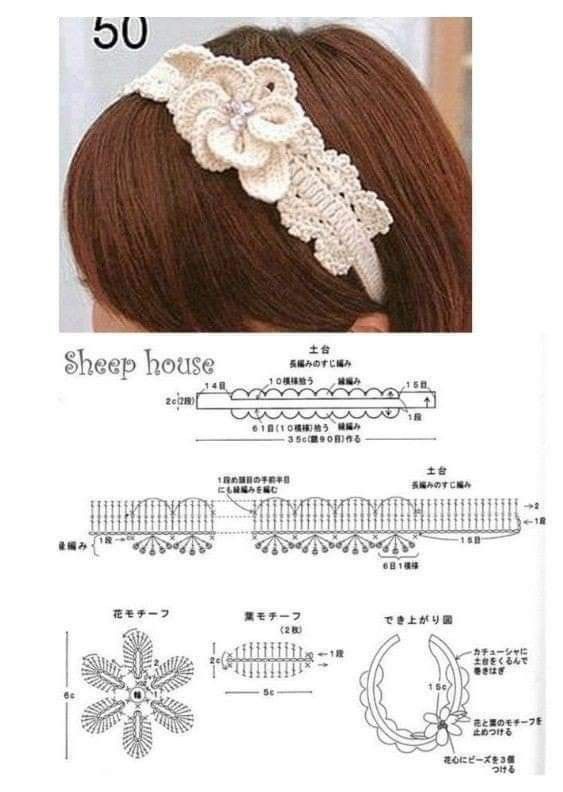 Häkelstirnbänder mit Grafiken 2