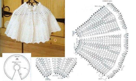 Häkelponchos für Kinder mit Muster 3 1