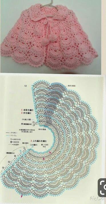 Häkelponchos für Kinder mit Muster 5 1