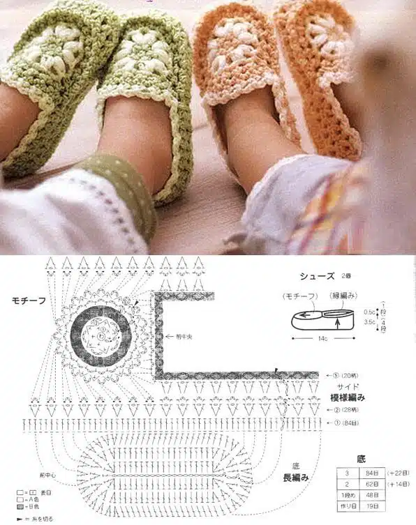 Häkelschuhe mit Mustern 5