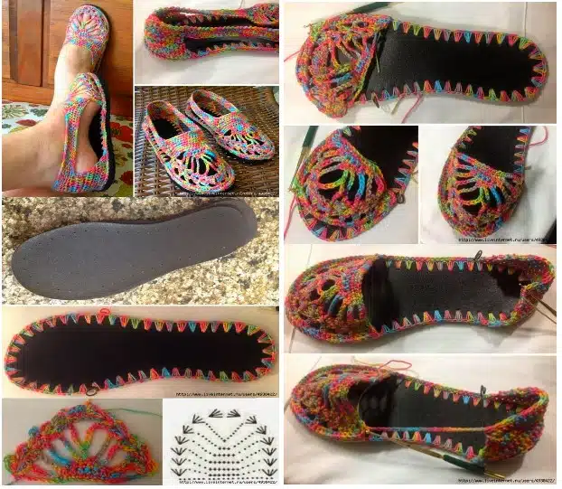 Häkelschuhe mit Mustern 6