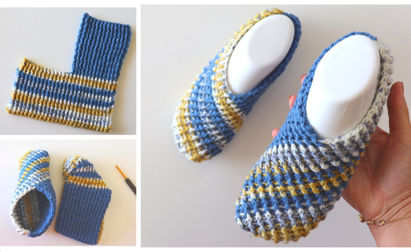 Häkelschuhe mit Mustern Häkeln